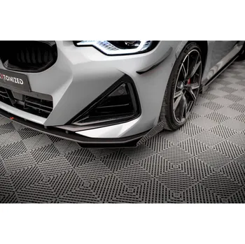 Tuning Maxton Design rohové spoilery pod přední nárazník pro BMW řada 2 G42 M240i, G42 M-Pack, černý lesklý plast ABS