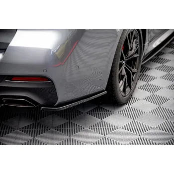 Tuning Maxton Design boční difuzory pod zadní nárazník pro BMW řada 5 G30 FL, černý lesklý plast ABS, M-pack