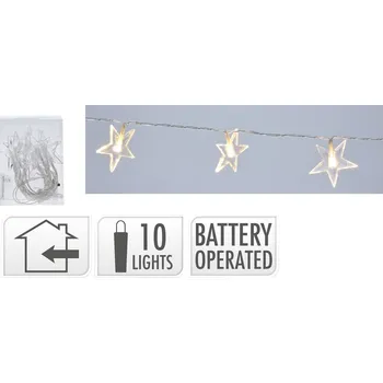 Vánoční dekorace Led řetěz 10ks diod hnězdičky vnitřní, průhledná