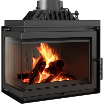 Krbová vložka Litinový krb na dřevo KRATKI SIMPLE levý 8 kW, průměr 150 SIMPLE/M/S/L/BS/150