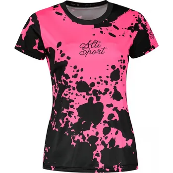 Dámské funkční triko premium ALTISPORT VOJ/ALW012TR01 ČERNÁ/RŮŽOVÁ FLUO XXL