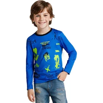 CHLAPECKÉ TRIČKO S DLOUHÝM RUKÁVEM BF Barva: Modrá, Velikost: 122