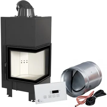 Inteligentní krbová KRATKI MBN pravá 8 kW, průměr 200 MSK GLASS MBN/P/BS/Z/MSK/GLASS