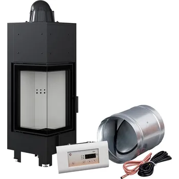 Inteligentní krbová KRATKI MBN levá 10 kW, průměr 200 MSK MBN/680/L/BS/Z/MSK