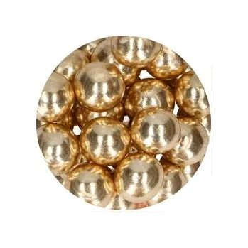 Jedlá dekorace na dort Čokoládové kuličky (Fun Cakes) ZLATÉ LESKLÉ / 10 Ks