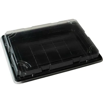 Jednorázové nádobí Box na sushi s víkem OP-011 270/195/30mm 25sad