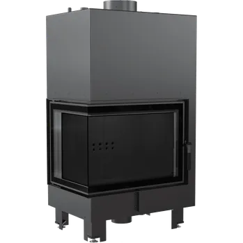 Krbová vložka s teplovodním výměníkem KRATKI MBZ levá 13 kW, průměr 200 černé obložení The MBZ/PW/13/L/BS/W/BLACK + Doprava Zdarma