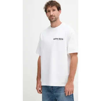 Pánské tričko Bavlněné tričko Calvin Klein Jeans LV04RC829G bílá 00X, vel. L