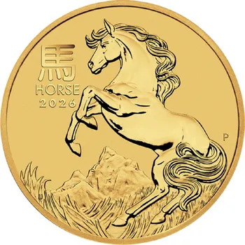Perth Mint Zlatá mince Rok Koně Lunar III 2026 1/2 oz 15.55 g