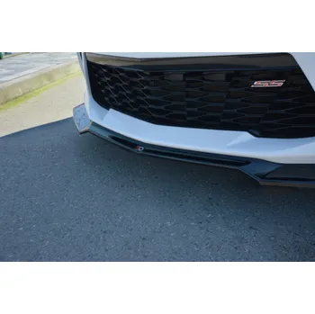 Autodíl Maxton Design spoiler pod přední nárazník ver.1 pro Chevrolet Camaro 6, černý lesklý plast ABS, včetně modelu 2018+