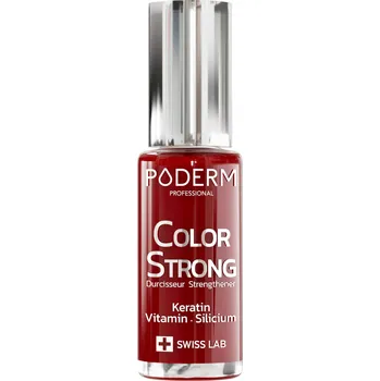 Přípravek na nehty Poderm 253 Colo Strong Rouge Allure červený lak na nehty 8ml