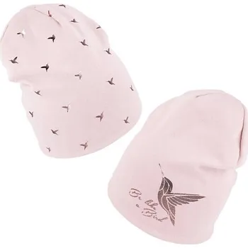 Čepice AJS Dětská oboustranná čepice 50-107 dwustronna dziecięca Velikost: 52-54 cm, Barva: lososová