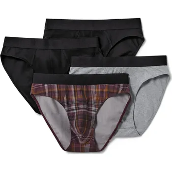 Pánské spodní prádlo 687338 - Tchibo - Slipy - pro muže - vel. L/6 - barva: černá/kostkovaný