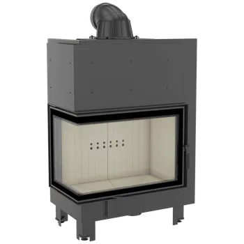 Krbová vložka z oceli KRATKI MBA levá 17 kW, průměr 200 ohýbané sklo MBA/L/BS/SG + Doprava Zdarma