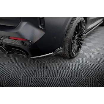 Tuning Maxton Design boční difuzory pod zadní nárazník pro BMW X3 G01 Facelift M-Pack, černý lesklý plast ABS
