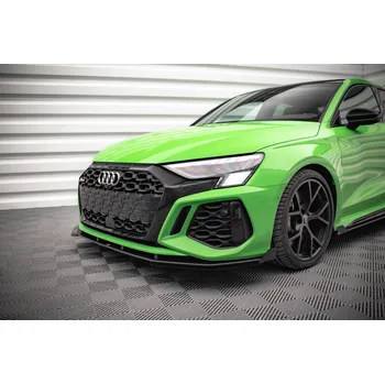 Autodíl Maxton Design rohové spoilery pod přední nárazník pro Audi RS3 8Y, plast ABS bez povrchové úpravy