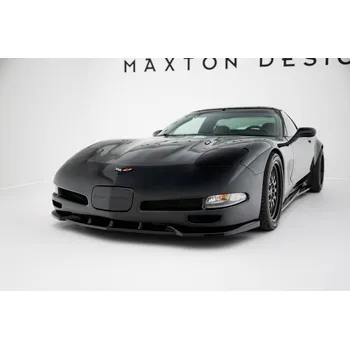 Maxton Design spoiler pod přední nárazník pro Chevrolet Corvette C5, černý lesklý plast ABS