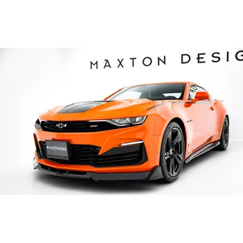 Autodíl Maxton Design spoiler pod přední nárazník ver.2 pro Chevrolet Camaro SS Mk6 Facelift, černý lesklý plast ABS