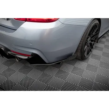 Auto-moto Maxton Design "Street Pro" boční difuzory pod zadní nárazník s křidélky pro BMW řada 4 F32, plast ABS bez povrchové úpravy, 435 coupe M-pack, s červenou linkou