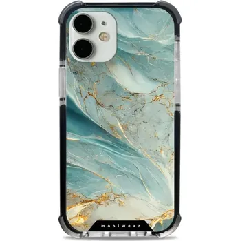 Pouzdro na mobilní telefon Odolný obal Mobiwear MagSafe Elite Bumper - Apple iPhone 12 Mini - D016D Zelenkavý a zlatavý mramor - VÝPRODEJ (Odolný kryt i pouzdro s podporou MagSafe - Mobiwear Elite Bumper na mobilní telefon Apple iPhone 12 Mini s motivem D016D Zelenkavý a zlatavý)