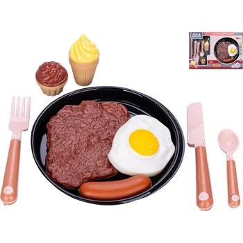 Dětská kuchyňka Mikro trading Sada jídelní s talířem - 9 ks