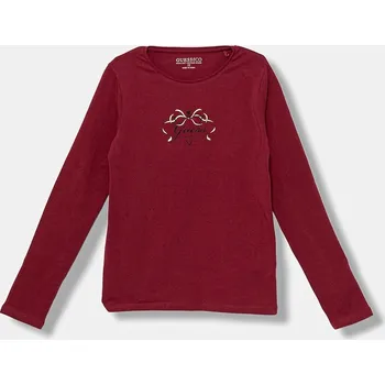 Dětská móda Dětské tričko s dlouhým rukávem Guess J5BI03.J1314.9BYA burgundské 83X, vel. 147-157
