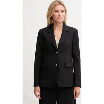 Dámské sako Sako s přídavkem vlny Tommy Hilfiger černá barva, WW0WW46662 99X, vel. 36