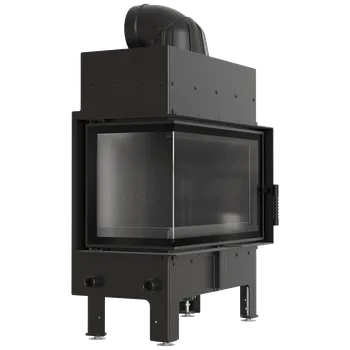 Krbová vložka Krbová vložka z oceli KRATKI FLOKI M levý 10 kW, průměr 200 černá Thermotec FLOKI/M/L/BLACK