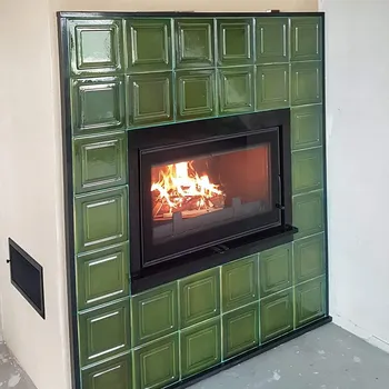 Krbová vložka Litinový krb na dřevo KRATKI FRANEK 14 kW, průměr 200 FRANEK/14/PF