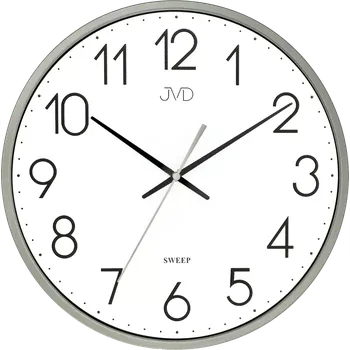 Hodiny JVD Šedá nástěnné tiché netikající hodiny JVD HX8016.5 (netikající plynulý chod)