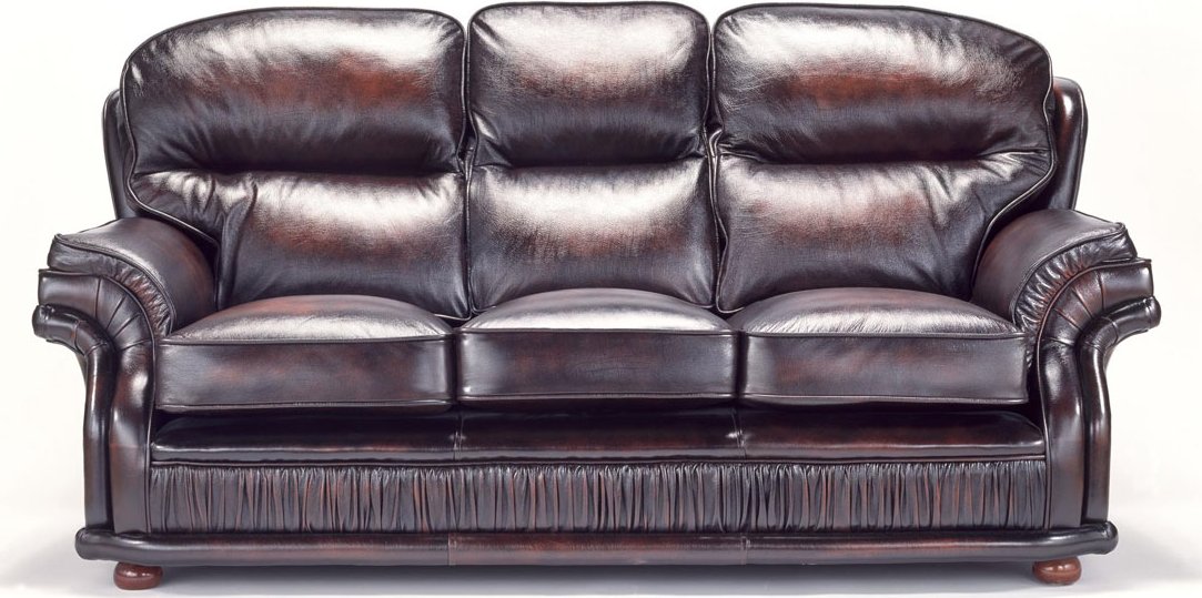 BARRINGTON FURNITURE Luxusní kožená sedací souprava Hilton kůže vínová