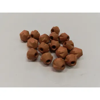 Dětské navlékací korálky Dřevěné korálky - diamant hnědý - 8x6mm - 16ks