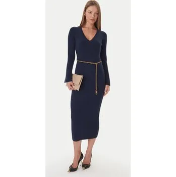 Dámské šaty MICHAEL Michael Kors Úpletové šaty MF5835G4VR Tmavomodrá Slim Fit XL