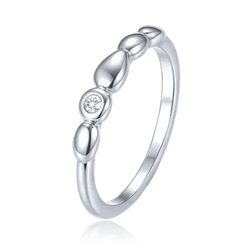 Prsten MINET Elegantní stříbrný prsten s bílým zirkonem vel. 56 JMAS0311SR56