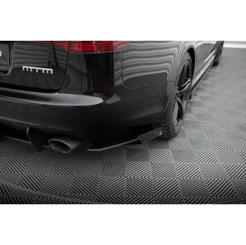 Auto-moto Maxton Design "Street Pro" boční difuzory pod zadní nárazník s křidélky pro Audi RS6 C6, plast ABS bez povrchové úpravy, s červenou linkou