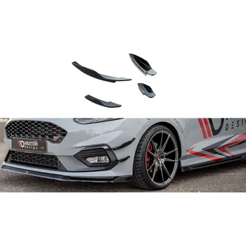 Karosérie Maxton Design přítlačná křidélka předního nárazníku ver.2 pro Ford Fiesta ST Mk8, plast ABS bez povrchové úpravy