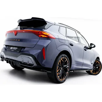 Autodíl Maxton Design spoiler pod zadní nárazník s žebrováním v.2 pro Cupra Terramar Mk1, černý lesklý plast ABS