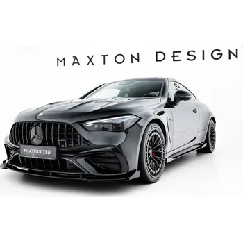 Autodíl Maxton Design "Street Pro" spoiler pod přední nárazník s křidélky pro Mercedes CLE C236 53 AMG, plast ABS bez povrchové úpravy, s černou a červenou linkou