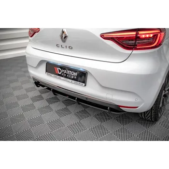 Autodíl Maxton Design "Street Pro" difuzor zadního nárazníku pro Renault Clio Mk5, plast ABS bez povrchové úpravy, s červenou linkou