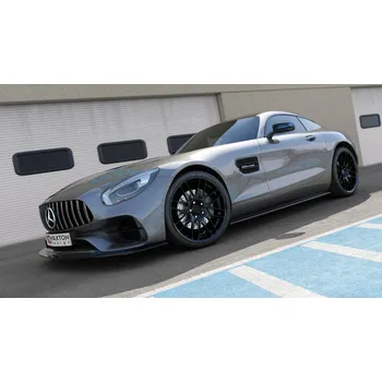 Tuning Maxton Design difuzory pod boční prahy pro Mercedes AMG GT C190, černý lesklý plast ABS