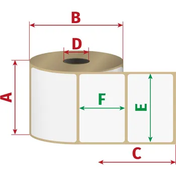 Speciální papír Oem Etikety 90mm x 40mm, papír, D40/2000ks