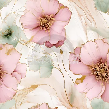 Úplet, Velké světlounce růžové květy (E) (Top kvalitní úplet Bella digitisk)