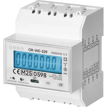 Elektroměr 3F na DIN lištu třífázový ORNO OR-WE-529 digitální, RS-485, MID