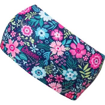 Čepice Funkční čelenka dvouvrstvá Drexiss s fleecem Tiny flower - zateplená obvod hlavy 48-52 cm