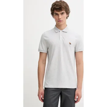 Pánské tričko Polo tričko Abercrombie & Fitch pánské, šedá barva, KI124-5379-110 KI124.5379.110 09X, vel. M