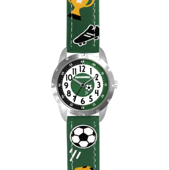 Hodinky CLOCKODILE Svítící zelené chlapecké dětské hodinky FOTBAL CWB0071