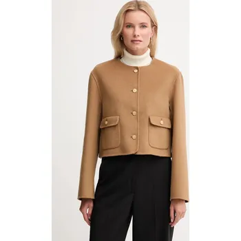 Dámská bunda Bunda s vlnou Tommy Hilfiger WW0WW47446 hnědá 82X, vel. 38