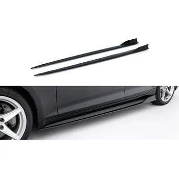 PC tuning Maxton Design difuzory pod boční prahy pro Audi A5 F5, černý lesklý plast ABS, S-Line Sportback