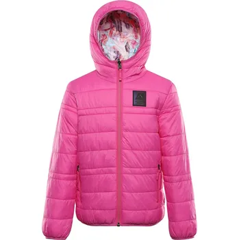 Dívčí bunda Dětská oboustranná bunda ALPINE PRO DOUWO růžová 116-122
