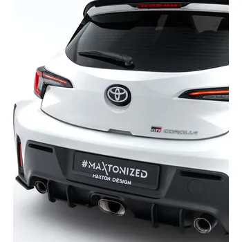 Tuning Maxton Design "Street Pro" difuzor zadního nárazníku pro Toyota GR Corolla Mk12, plast ABS bez povrchové úpravy, s červenou linkou